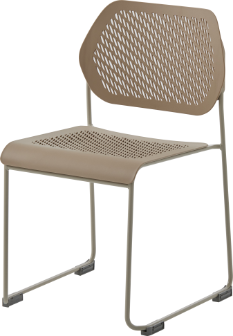 Flash Furniture 5 Pack HERCULES Series 661 lb. Capacity Black Stack Chair with Air-Vent Back and Black Powder Coated Sled Base